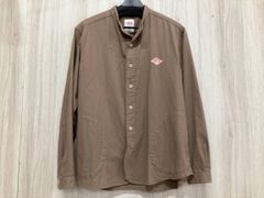 本日限定価格】DANTON バンドカラー 長袖シャツ ベージュ サイズ34