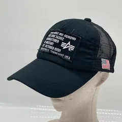 KO4290□ALPHA INDUSTRIES メッシュキャップ ブラック スナップバックのサムネイル
