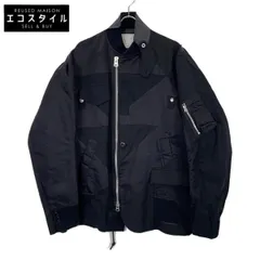 sacai　サカイ　ブラック ×ハンク・ウィリス・トーマス Hank Willias Thomas 21-02446M ソリッドミックスブルゾン　　4のサムネイル