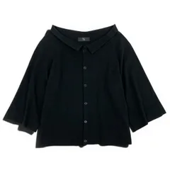 Ae28 Y`s ワイズ YOHJI YAMAMOTO ヨウジヤマモト ワイドスリーブ カーディガン サイズ2 ブラック コットン100％ レディース 女性服u02tのサムネイル