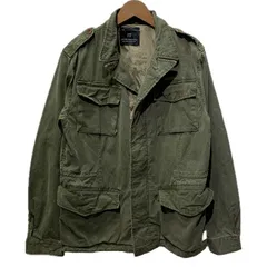 【中古】 SCOTCH&SODA ミリタリージャケット アウター 無地 テーラードカラー フルジップ フロントポケット エポーレット アメカジ 古着 /1584のサムネイル