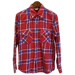 【中古】　Levi's　ネルシャツ　チェックシャツ　ウエスタンシャツ　長袖　トップス　レギュラーカラー　胸ポケット　赤タブ　スモールe　アメカジ　古着　/1234
