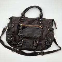 regalo TOKYO レガロ オールレザー 2way ハンドバッグ ショルダーバッグ 本革 リアルレザー BAG 鞄 カバン ダークブラウン レディース SU-21-6のサムネイル