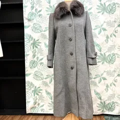 ZZ411 cojana ファーコート フォックスファー レディース グレーのサムネイル