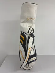 ★★送料無料【汚れあり】TaylorMade テーラーメイド キャディバッグ 白×黄 ゴルフバッグのサムネイル