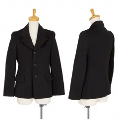 ローブドシャンブル コムデギャルソンrobe de chambre COMME des GARCONSウール3Bジャケット 黒Mのサムネイル
