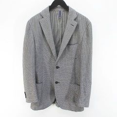 美品 ラルディーニ コットンリネン ニットジャケット ブートニエール 