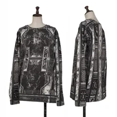 バルマンBALMAIN 総柄プリント長袖カットソー 黒白他36のサムネイル