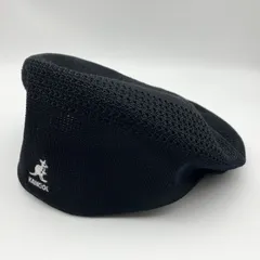 KANGOL カンゴール Tropic 504 Ventair ハンチング 帽子 M ベレー帽 ロゴ 刺繍 ブラック 黒 メンズ レディース SU-21-15