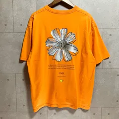 Mark Gonzales マークゴンザレス フラワー 刺繍 Tシャツ ショートスリーブ カットソー 半袖 トップス XL オレンジ メンズ レディース SU-22-2のサムネイル