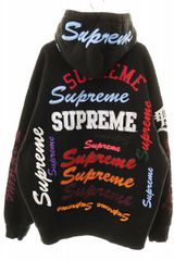 Supreme マルチロゴ 刺繍 プルオーバー パーカー ストリート系 - メルカリ