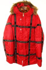 SUPREME 18AW LOGO TAPE N-3B PARKA RED - メルカリ