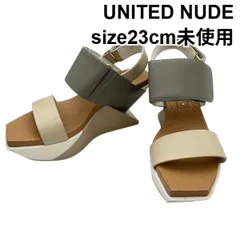 □ 未使用 ユナイテッドヌード UNITED NUDE サンダル 靴 シューズ ウェッジソール 厚底 グレー ベージュ 36 23cm レディース 6V555のサムネイル