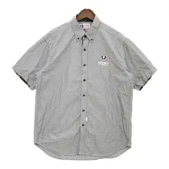 AAPE BY A BATHING APE  エーエイプ 半袖シャツ ストリート カジュアル ロゴパッチ シンプル メンズ Lサイズ ブラック トップス DM19210■のサムネイル