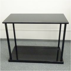 真台子 飾り棚 台 真塗 黒 木製 組立式 大型 和風 茶道具 レトロ茶会席 