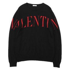 【SALE】Valentino ヴァレンチノ ニット カシミヤ100% サイズ L メンズ ロゴ ロングスリーブ クルーネック 長袖 トップス ブラック レッド 黒 赤 イタリア製 SALE】Valentino ヴァレンチノ ニット カシミヤ100% サイズ L メンズ