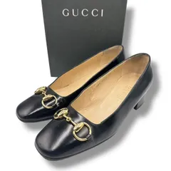 極美品 GUCCI グッチ パンプス レザー GGロゴ 金具 ブラック サイズ35のサムネイル