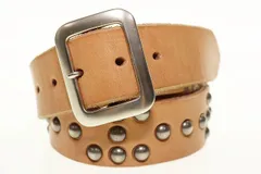 シュガーケーン SUGAR CANE STUDS BELT 40 スタッズ ギャリソン レザー ベルト ベージュ 【ブランド古着ベクトル】【中古】●▲260326のサムネイル