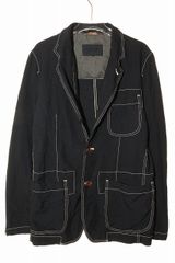 T19619 美品 ブラックコムデギャルソン 21SS ポリ縮絨再構築JK 黒L