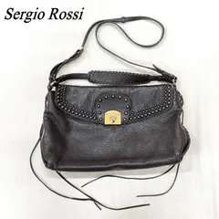 Sergio Rossi セルジオロッシ 2WAY ショルダーバッグ トートバッグ BRN/ブラウンのサムネイル