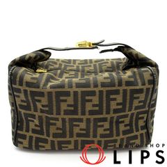 希少✨美品 FENDI ズッカ FF柄 バニティバッグ 鍵 クロシェット 金具