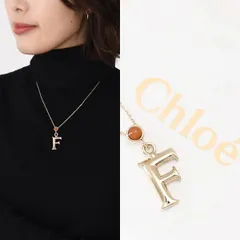 CHLOE クロエ アクセサリー アルファベット ペンダント ネックレス CHC23SFO5 レディース ゴールド Alphabet ジュエリー ストーン イニシャル プレゼント フォント ブラス 半貴石のサムネイル