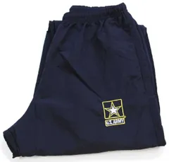 16 米軍 U.S.ARMY ロゴ刺繍 APFU トレーニング ナイロンパンツ 黒 M/R★12 IPFU ミリタリー フィジカル ランニング イージー ブラックのサムネイル