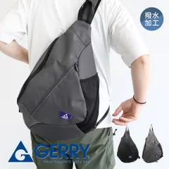 gerry スリングバッグ メンズ レディース ボディバッグ 撥水 ショルダーバッグ 男女兼用 鞄 バッグ 黒 ブラック ジェリー R2338のサムネイル