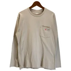 【中古】　DANTON　ロンT　長袖　トップス　クルーネック　ロゴT　ポケT　ワンポイント　ワッペン　アメカジ　古着　/1583のサムネイル