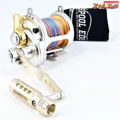 ★☆【シマノ】 13タリカ 25II キャプテンAクラフト 130mm三次元パワーハンドル シャンパンゴールド/シルバー装着 SHIMANO★☆m45220のサムネイル