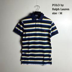 00s ラルフローレン ビッグポニー Tシャツ ボーダー ネイビー 短丈 y2k