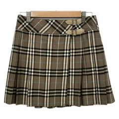 Burberry Blue Label(バーバリーブルーレーベル) 巻きスカート サイズ38 M レディース - カーキ×アイボリー×マルチ ミニ/チェック柄