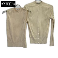 新品タグ付き☆SLOANE 18GシルクワイドリブVカーディガン