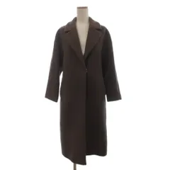 グリーンレーベルリラクシング ユナイテッドアローズ green label relaxing FAbRICA TESSUTI FFC コートロング丈  ウール カシミヤ混 茶 ブラウン 36 ■GY99のサムネイル