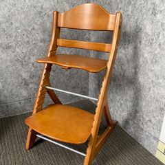 美品】大和屋 すくすくチェアプラス ベビーチェア ブラウン yamatoya