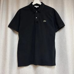 新品未使用タグ付 フランス企画 LACOSTE ポロシャツ 半袖 ブラック