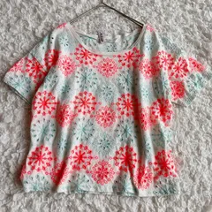アナザーエディション　Another Edition UNITED ARROWS　刺繍ブラウス　刺繍　シャツ　Tシャツ　ネオンカラー　カラフル　半袖のサムネイル