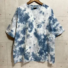 FIRST DOWN ファーストダウン タイダイ Tシャツ ショートスリーブ カットソー 半袖 トップス M ロゴ 刺繍 ブルー 青 メンズ SU-22-15のサムネイル