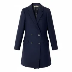 48e28 BALENCIAGA.PARIS バレンシアガ チェスターコート ダブルブレスト 328262 サイズ34 ネイビー レディース 女性服o07tのサムネイル