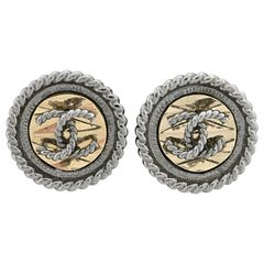 美品✨シャネル A17S イヤリング 両耳 ココマーク ラウンド ゴールド 