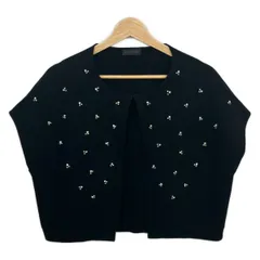 ANTEPRIMA(アンテプリマ) カーディガン サイズ40 M レディース美品  黒 半袖/ビジューのサムネイル