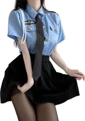 ポリス コスプレ 警察 警官 婦警 制服 cosplay セクシー 3点セット【ネクタイ、トップス、プリーツスカート】仮装 ミニスカ ミニスカート 可愛い 下着 コスチューム 誘惑 レディース 大人用