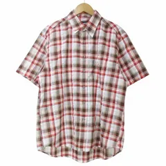 アウトドアプロダクツ OUTDOOR PRODUCTS シャツ 半袖 チェック 胸ポケット L 赤系 ■MET1 Xのサムネイル