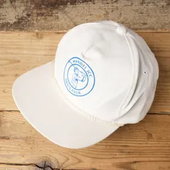 80s 90s USA MANDEL JCC MEN'S CLUB コットンキャップ 帽子 ホワイト フリーサイズ アメリカ古着　031926ss93のサムネイル