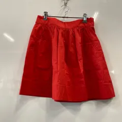 ピB573⚫︎BANANAREPUBLIC⚫︎バナナリパブリック⚫︎フレアスカート⚫︎ミニスカート⚫︎両サイドポケット付⚫︎size2⚫︎赤のサムネイル
