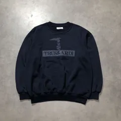 GQ5588◇TRUSSARDI：イタリア製 スウェット◇ネイビー系 トラサルディ archive トレーナーのサムネイル