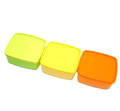 TM_344】【箱無し】Tupperware タッパーウェア 角型ケース(小) 3個