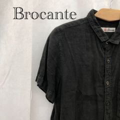 Brocante リネンストライプグランシャツリネン麻100％ シャツ ブラウス 