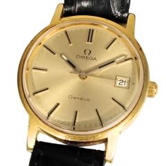 OMEGA Geneve Date Manual Winding Men's Watch with Aftermarket Strap, Authentic Product / C870