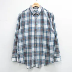 L/古着 マックレガー 長袖 シャツ メンズ 90年代 90s ボタンダウン 紺他 チェック 26may02のサムネイル